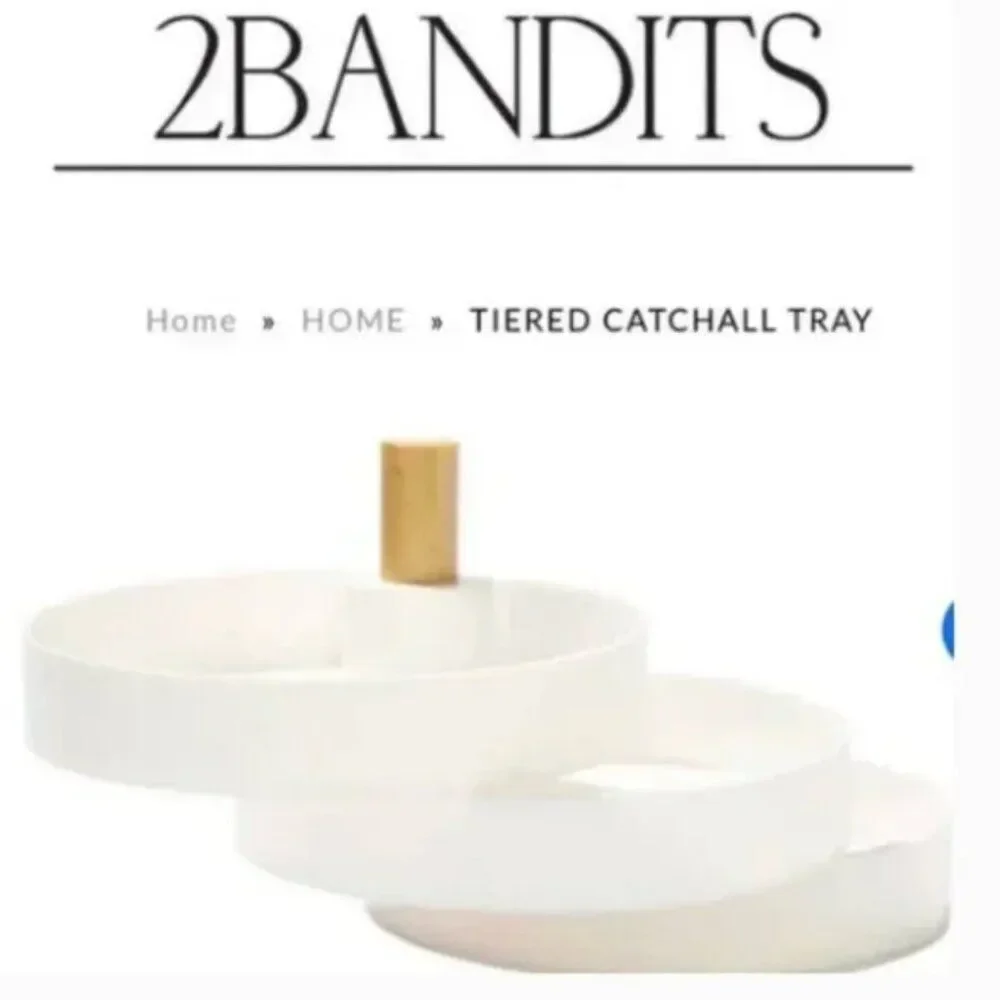 The 2 Bandits Tiered Catch-all Jewelry Ring Tray